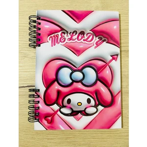Cuppy Box Sanrio Melody A5 Boyutunda Defter 50 Sayfa, 1 Sayfa Bonus Mat Sticker
