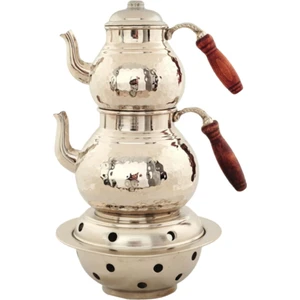 Ymn Bakırcılık Ymn Bakır Aile Boyu Osmanlı Ocaklı Caydanlık Takımı TYC002292 Bakır demlik , Geleneksel çaydanlık,El yapımı çaydanlık