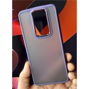 Xiaomi Redmi Note 8 Pro Kılıf Metal Çerçeve Hassas Butonlu Renkli Buzlu Şeffaf Transparan Kapak
