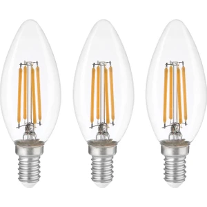 3'lü Rustik LED Ampul 8W 3000K E14 (Gün Işığı)