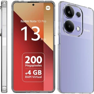 M.tk moveteck Xiaomi Redmi Note 13 Pro 4g Kılıf Kamera Korumalı Yumuşak Şeffaf Silikon Renksiz