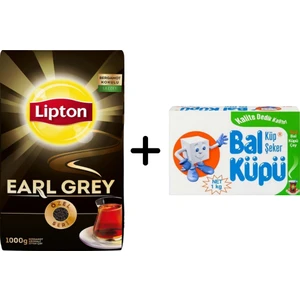 Earl Grey Dökme Siyah Çay 1000 gr + Balküpü Kesme Şeker 1000 gr
