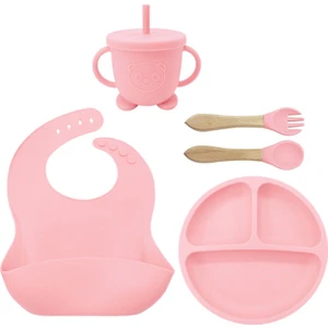 Tiandi Shop Çocuk Sofra Takımları, Gıda Takviyeleri, Kaseler, Kaşıklar, Yemek Tabakları, Silikon Yemek Tabakları, Beşli Set (Yurt Dışından)
