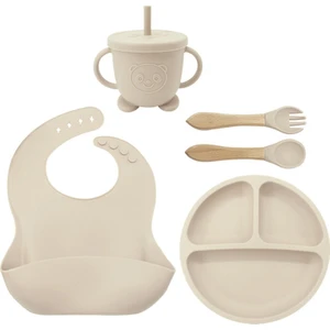 Tiandi Shop Çocuk Sofra Takımları, Gıda Takviyeleri, Kaseler, Kaşıklar, Yemek Tabakları, Silikon Yemek Tabakları, Beşli Set (Yurt Dışından)