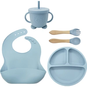 Tiandi Shop Çocuk Sofra Takımları, Gıda Takviyeleri, Kaseler, Kaşıklar, Yemek Tabakları, Silikon Yemek Tabakları, Beşli Set (Yurt Dışından)