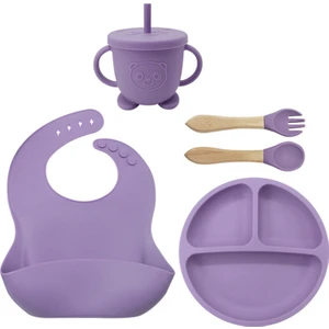 Tiandi Shop Çocuk Sofra Takımları, Gıda Takviyeleri, Kaseler, Kaşıklar, Yemek Tabakları, Silikon Yemek Tabakları, Beşli Set (Yurt Dışından)