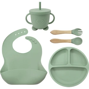 Tiandi Shop Çocuk Sofra Takımları, Gıda Takviyeleri, Kaseler, Kaşıklar, Yemek Tabakları, Silikon Yemek Tabakları, Beşli Set (Yurt Dışından)