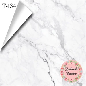 Tezgah Kaplama Folyosu T-134 Mermer Desenli Kendinden Yapışkanlı