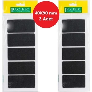 Zemin Koruyucu 40X90 mm Siyah Keçe, Ses ve Çizik Önleyici Siyah Mobilya Keçesi 2 Adet