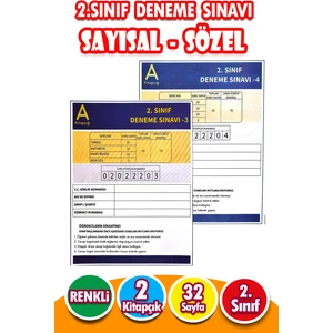 Harika Kitap 2. Sınıf Deneme Sınavı Sayısal Sözel - 2 Kitap