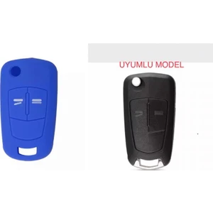 Şenyıldız Aksesuar Opel Astra H Corda D Anahtar Silikon Koruma  Kılıfı 2 Tuşlu Model
