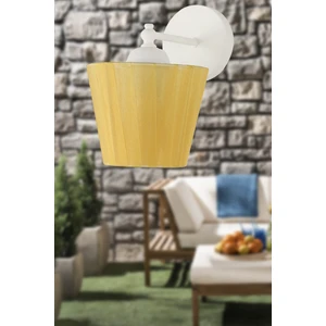 Ova Aplik Beyaz Sarı Şapka