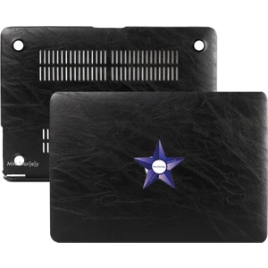 Macbook Air Kılıf 13 inç Deri Leat01 (Eski USB'li Model 2010-2017) A1369 A1466 ile Uyumlu