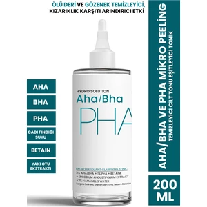 Procsın Hydro Solution Aha/Bha ve Pha Mikro Peeling Temizleyici  Cilt Tonu Eşitleyici Tonik 200 ml