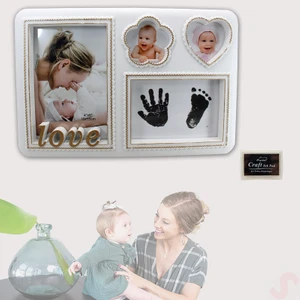 Süsle Bebek ve Parti Bebek El ve Ayak İzli Resim Çerçevesi, 27cm x 18cm - Love