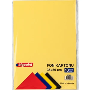 Fon Kartonu 35 x 50 cm 160 gr Karışık 10 Renk 10'lu Paket