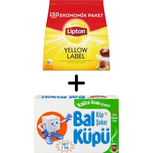Yellow Label Demlik Siyah Çay 150'li + Balküpü Kesme Şeker 1000 gr