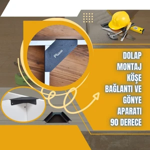 Dolap Montaj Köşe Bağlantı ve Gönye Aparatı 90 Derece