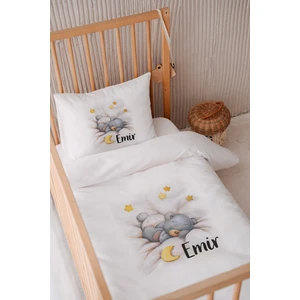 %100 Pamuk Saten Isme Özel 100X150 Bebek Yatak Nevresim Seti