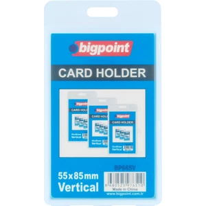 Çift Taraflı Pp Kart Kabı Dikey Şeffaf 55X85MM 10'lu Poşet