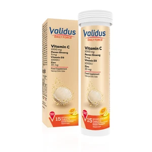 Daily Force Vitamin C + Panax Ginseng + Zinc + Vitamin D3 15 Effervescent Tablets