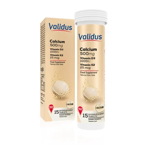 Calcium + Vitamin D3 + Vitamin K2 15 Effervescent Tablets