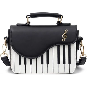 Miss Play Kadın Piyano Desenli Omuz Çapraz Çanta (Yurt Dışından)