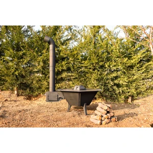 Ayme Outdoorium Kuzineli Ateş Çukuru – 6 Kişilik Bahçe Mangal & Şömine | Odun/Kömür Yakıtlı | Barbekü Uyumlu