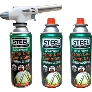 1300 Derece Orijinal Pürmüz Çakmak No 920 + 3 Adet Steel Kartuş