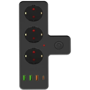 2500W 3 lü Priz Kablosuz 3xUSB 1xType-C Bakır İletken Çocuk Akım Korumalı Çoklu üçlü Priz