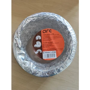Ore Ø200MM Izolesiz Alü.shine Flexible Hava Kanalı 2,5 Metre