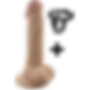 Lolita Shop Gerçek Damarlı Dokulu 20 cm Belden Bağlama Kemerli Ultra Soft Dokuda Realistik Vibratör Penis