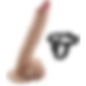 Lolita Shop Kalın Damarlı 24 cm Belden Bağlama Kemerli Ultra Soft Dokuda Realistik Penis