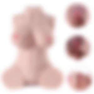 Lolita Shop Büyük Boy Yarım Vücut Gerçekçi Ten Doku Anal Vajina Çift Işlevli Realistik Yapay Suni Mastürbatör