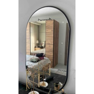 Nisan Dekor Dekoratif Ayna 92x51 cm Siyah Kenarlı