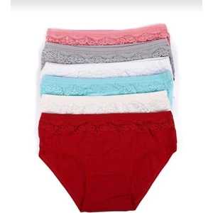 6 Adet Kız Çocuk Dantelli Kız Bikini