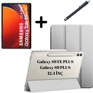 Samsung Galaxy Tab S9 FE Plus/S10 Plus/S9 Plus Kılıf SET PU Deri Smart Tablet Kilifi Ekran Koruyucu + Kalem