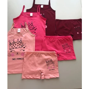Trend Dress Kız Çocuk Atlet Boxer 3lü Takım