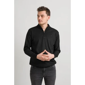 Regular Fit Yarım Balıkçı Fermuarlı Akrilik Viskon Karışımlı Erkek Triko Kazak