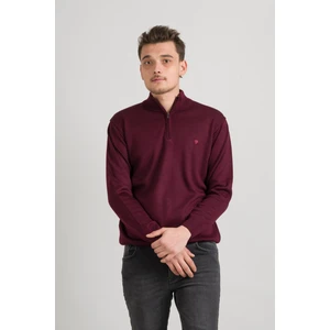 Regular Fit Yarım Balıkçı Fermuarlı Akrilik Viskon Karışımlı Erkek Triko Kazak