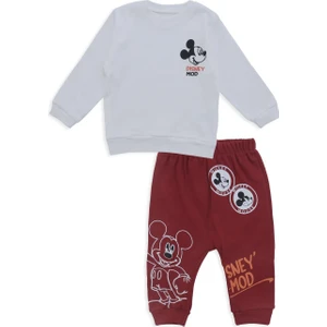 Erkek Bebek Disney Mod Mickey Mouse Alt Üst 2'Li Eşofman Takım