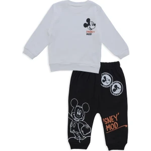 Erkek Bebek Disney Mod Mickey Mouse Alt Üst 2'Li Eşofman Takım