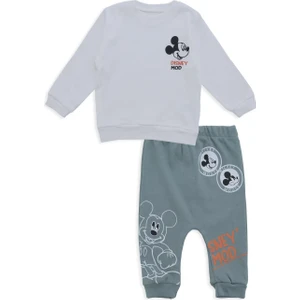 Erkek Bebek Disney Mod Mickey Mouse Alt Üst 2'Li Eşofman Takım