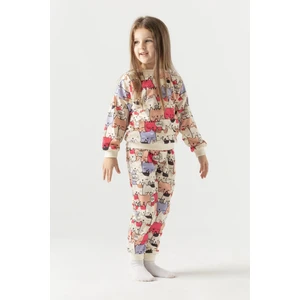 Çok Kedili Baskılı Çocuk Alt Üst Takım