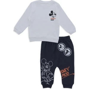 Erkek Bebek Disney Mod Mickey Mouse Alt Üst 2'Li Eşofman Takım