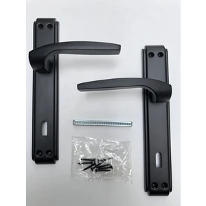 Lüx Aras Aynalı Kapı Kolu ( Oda ) Mat Siyah