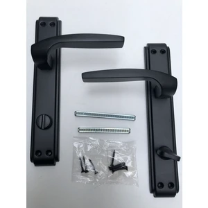 Lüx Aras Aynalı Kapı Kolu ( Wc- Banyo ) Mat Siyah