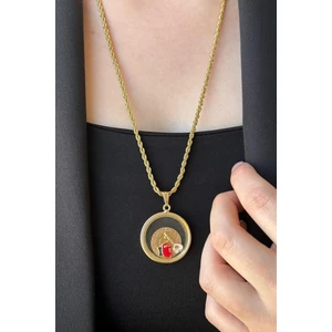 Zümrüt Sarraf 22 Ayar Altın Çeyrekli Kolye