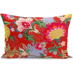 Çift Taraflı Dijital Baskı Kırlent Kılıfı Çiçek Bahçesi