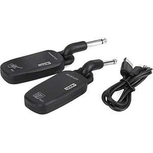 Kablosuz Gitar Sistemi 2.4 Kablosuz Gitar Verici Alıcı Elektro Gitar Bas Siyah Için Şarj Edilebilir (Yurt Dışından)